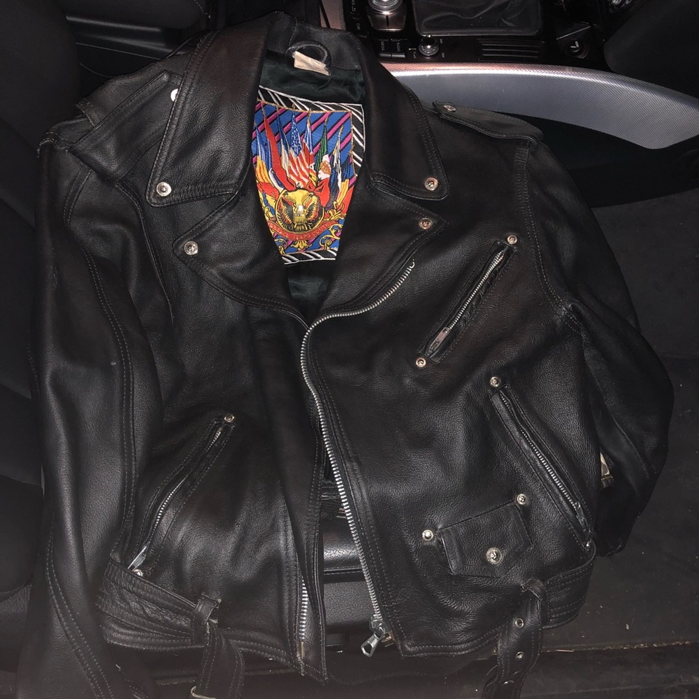 Vintage 80’s Versace leather jacket